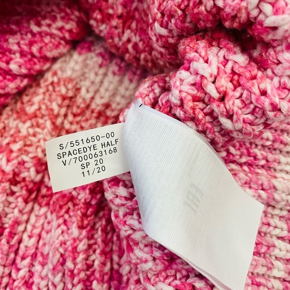 Banana Republic Womens Small Pink Spacedye Cropped Sweater Scoop Neck Ribbed - Picture 5 of 9